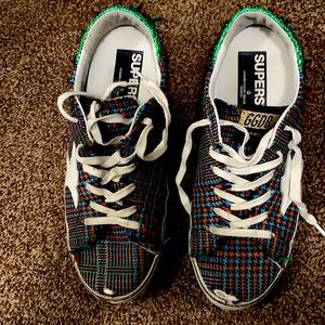 Authentic golden goose superstar plaid